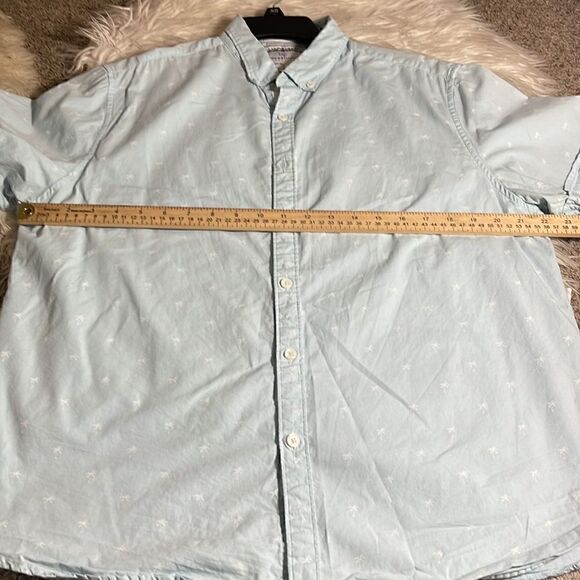 Denim & Flower shirt Mens size XL Slim Fit button up palms short sleeve cotton - Picture 6 of 10